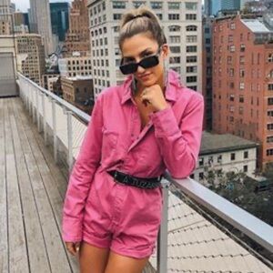 NWT One teaspoon pop pink prophecy romper Taylor swift SZ XS Barbie Barbiecore